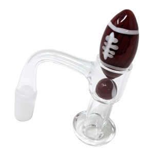 14mm Terp Slurper Quartz Banger with Football Carb Cap Set - [GSW392]